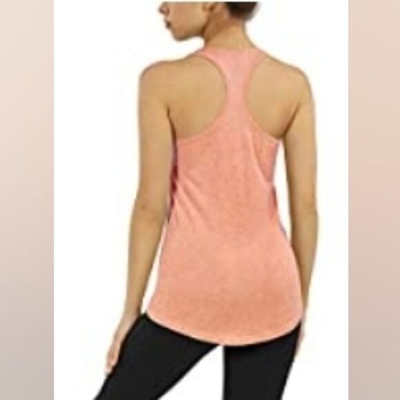 🔹️🔺️NWT Orange/Peach Racerback Athletic Tanktop Large - Picture 2 of 11